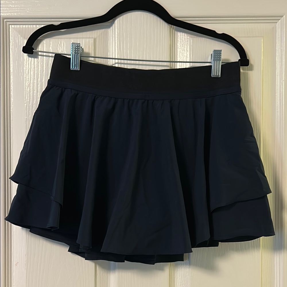 Lululemon Navy Ruffled Tennis Skirt